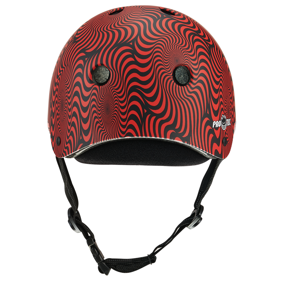 Pro-Tec x Spitfire LOW PRO (Red Swirl) Certified Helmet