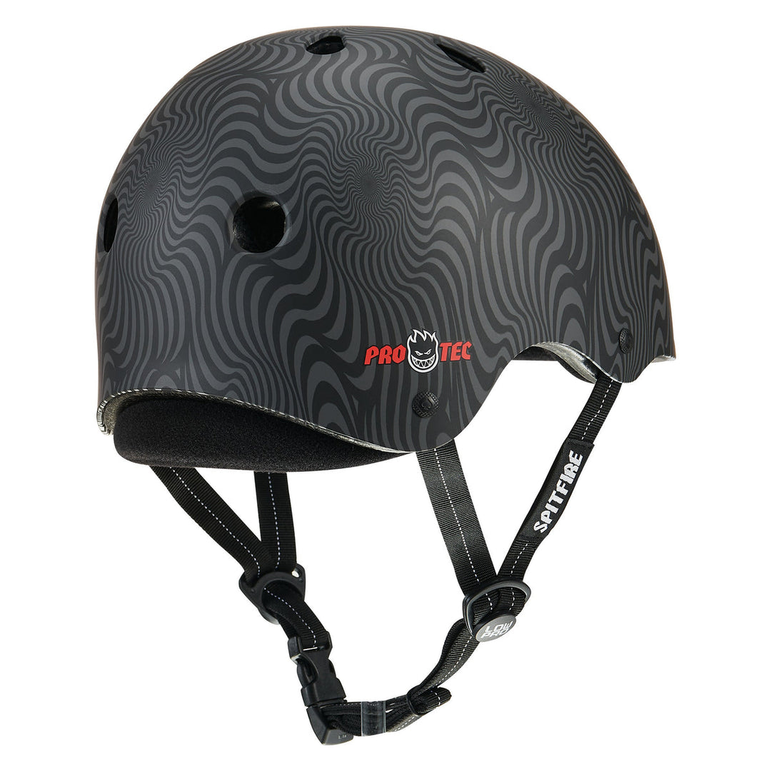 Pro-Tec x Spitfire LOW PRO (Black Swirl) Certified Helmet