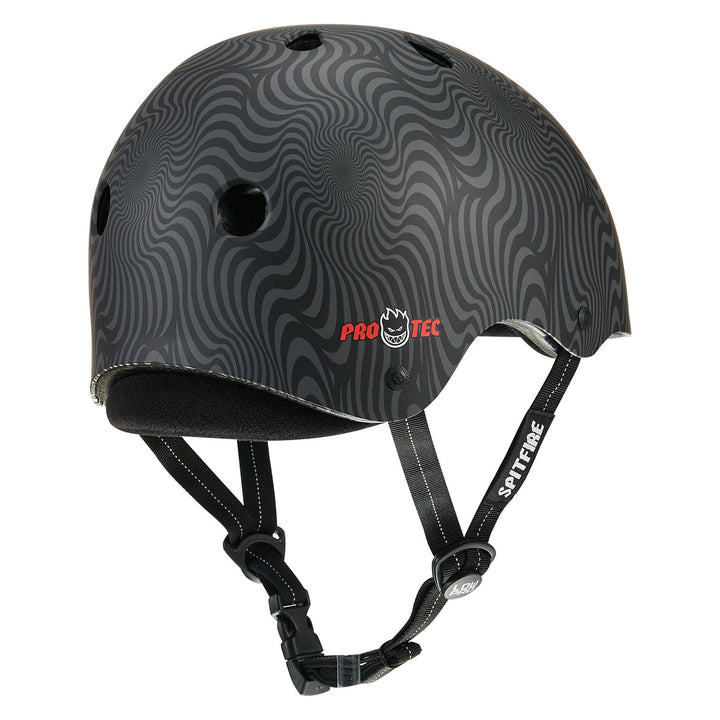 Pro-Tec x Spitfire LOW PRO (Black Swirl) Certified Helmet