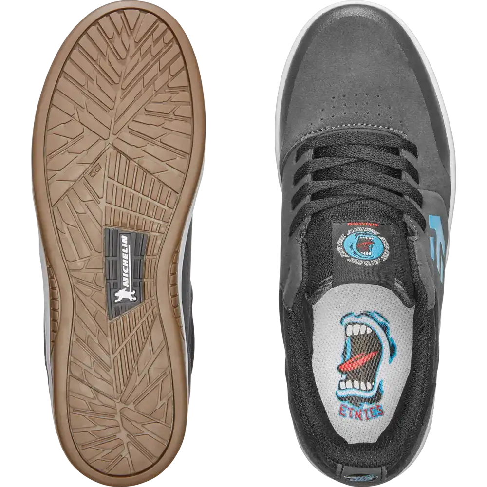 ETNIES x SANTA CRUZ MARANA MICHELIN DK GREY/BLACK SKATEBOARD SHOES