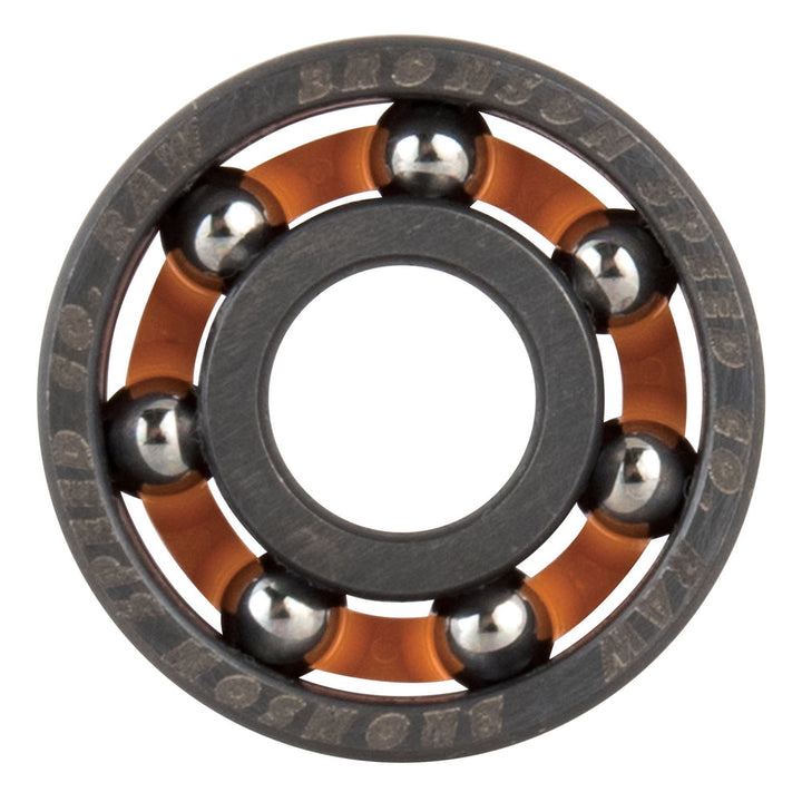 Bronson Speed Co. 6-Ball Raw Skateboard Bearings (Set Of 8)