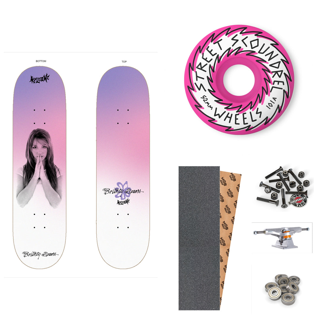 WELCOME X BRITNEY SPEARS "BELIEVE" 8.5" COMPLETE SKATEBOARD