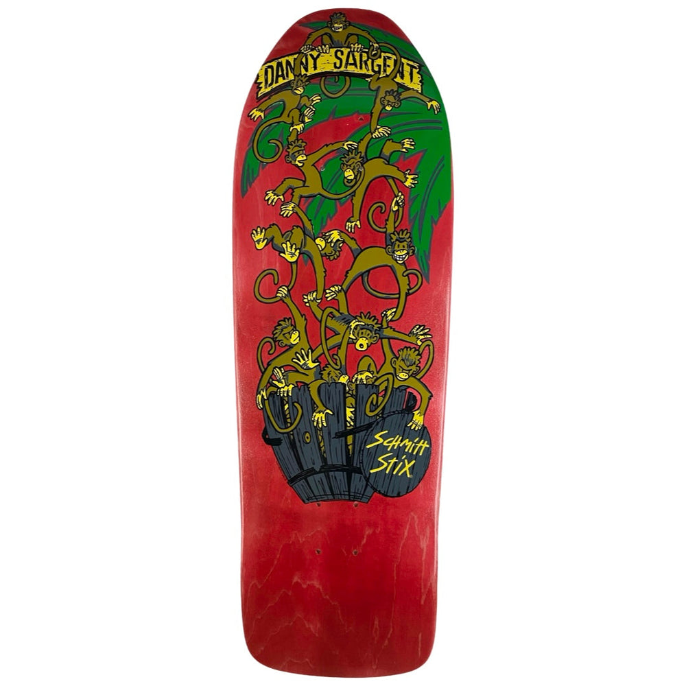 Danny Sargent Barrel of Monkeys skateboard deck alternate colorway