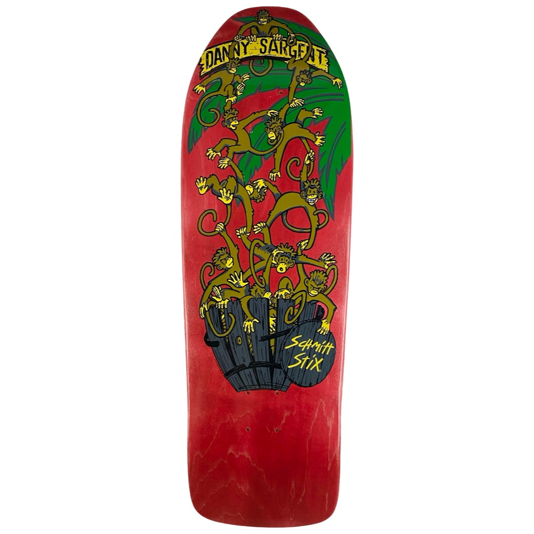 Schmitt Stix Danny Sargent Barrel Of Monkeys 9.75" Skateboard Deck