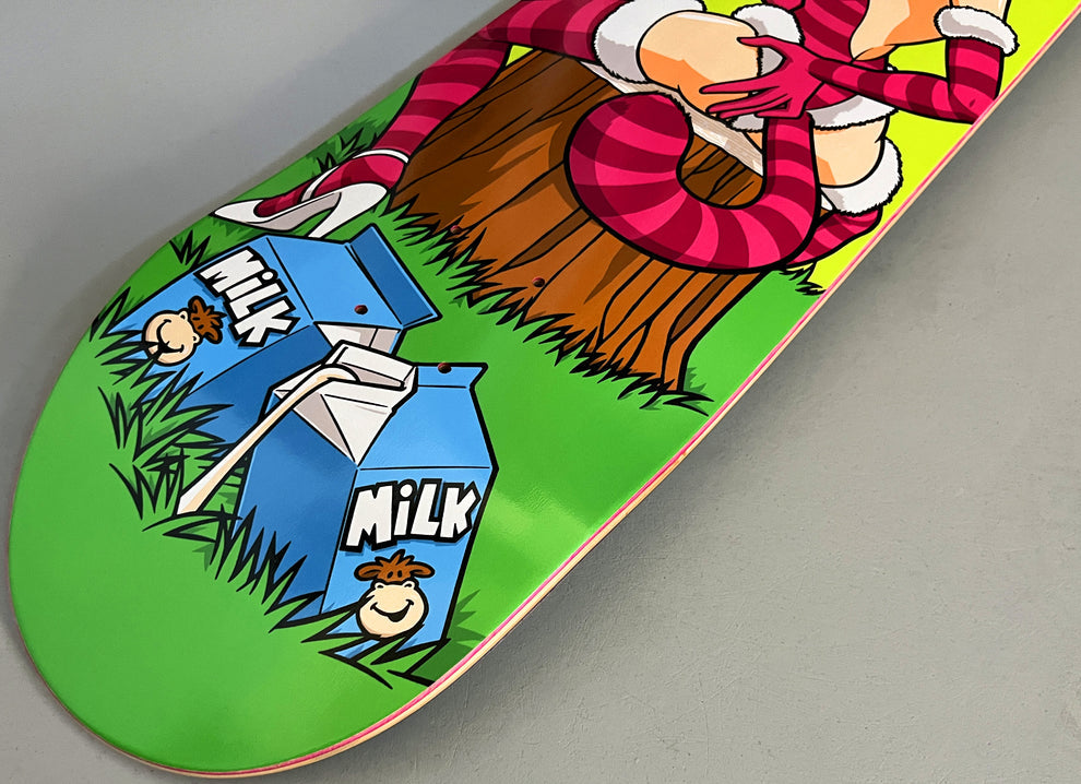 Hook Ups Cheshire Cat Girl in Wonderland 8.5" Skateboard Deck