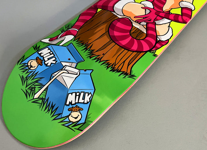 Hook Ups Cheshire Cat Girl in Wonderland 8.5" Skateboard Deck