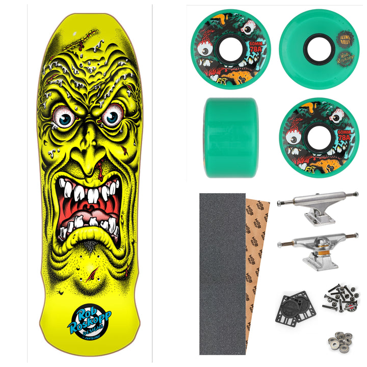 SANTA CRUZ ROB ROSKOPP FACE YELLOW 9.5" COMPLETE SKATEBOARD