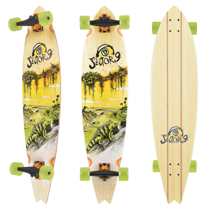 Sector 9 Offshore Temple 9.375 x 39.5 Complete Cruiser Skateboard