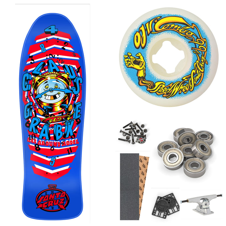 SANTA CRUZ CLAUS GRABKE "ALL AROUND" 9.89" COMPLETE SKATEBOARD