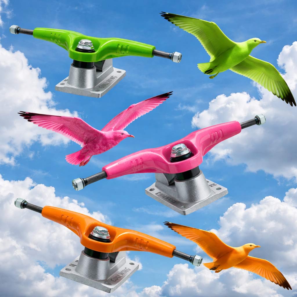 *Pre-Order* Gullwing Pro III Neon Orange 9" Skateboard Trucks (Set of 2)