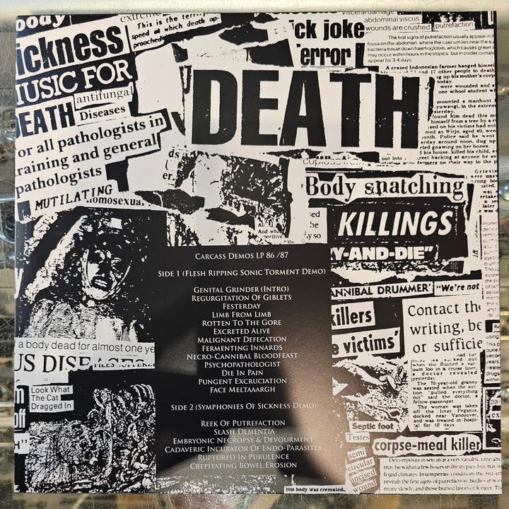 CARCASS - DEMOS 86-87 Vinyl LP Record *Unofficial Release*