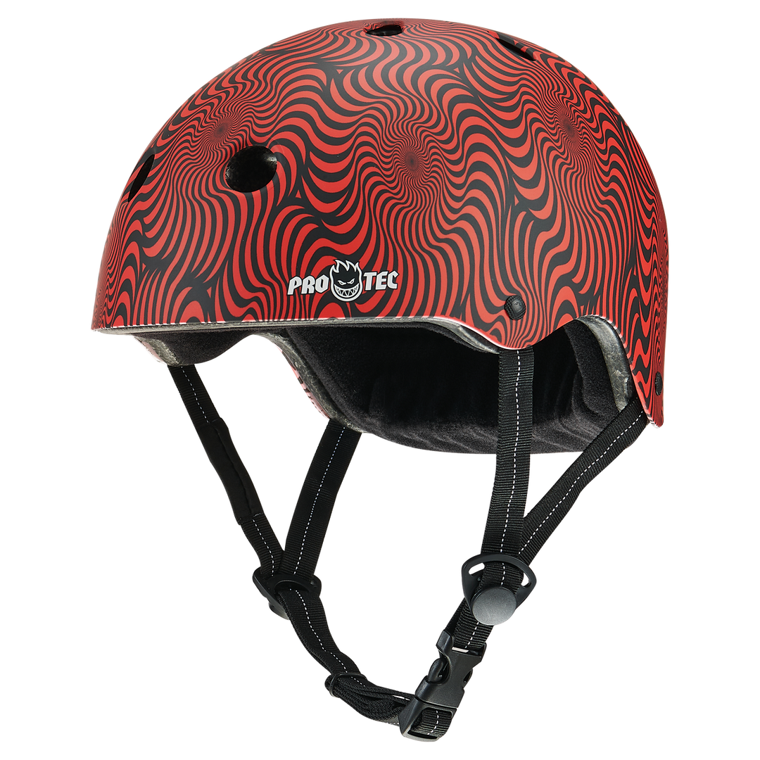 Pro-Tec x Spitfire LOW PRO (Red Swirl) Certified Helmet