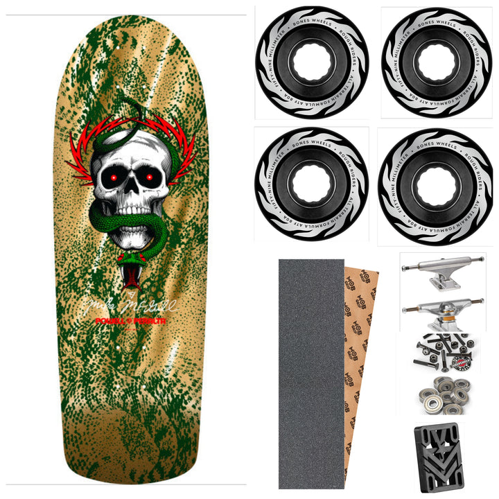 Powell Peralta Mike McGill Skull & Snake Gold Foil 10" Complete Skateboard