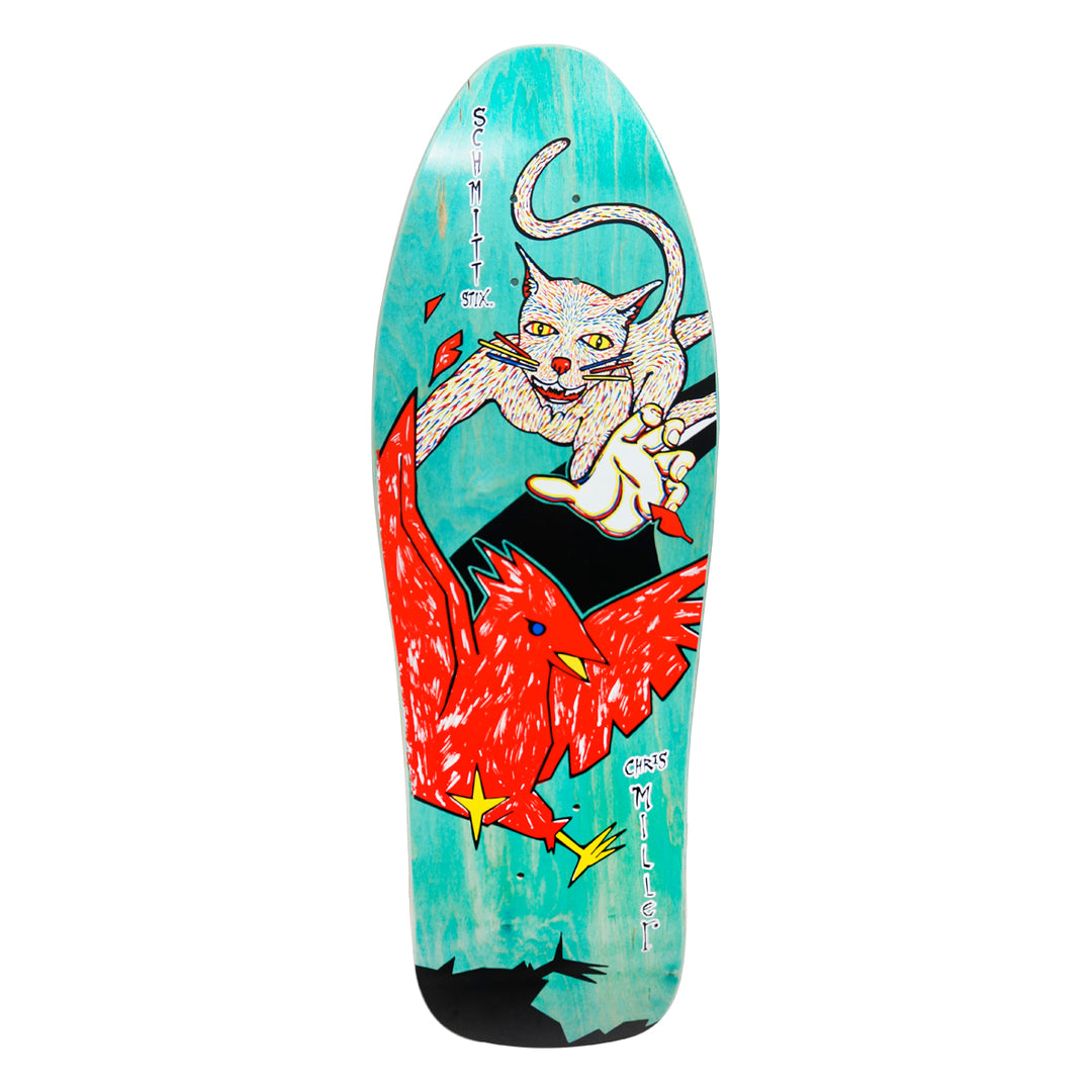 Schmitt Stix Chris Miller Cat Bird 9.5" Skateboard Deck