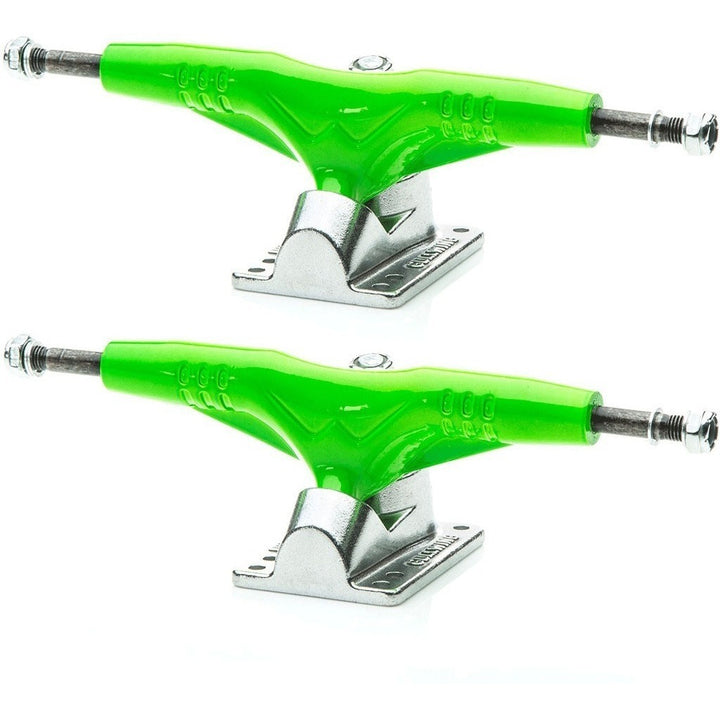 Gullwing Pro III Neon Green / Silver 9" Skateboard Trucks
