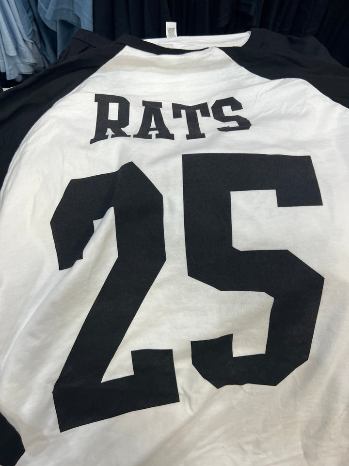Mike V & the Rats "Rats 25" Raglan 3/4 T-Shirt Mike Vallely