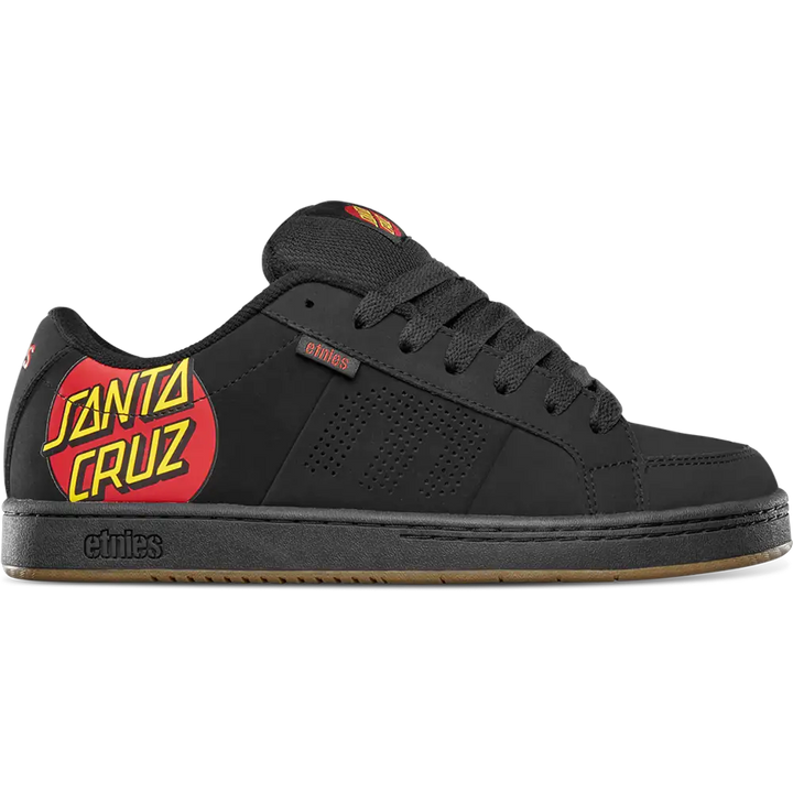 ETNIES x SANTA CRUZ KINGPIN BLACK SKATEBOARD SHOES