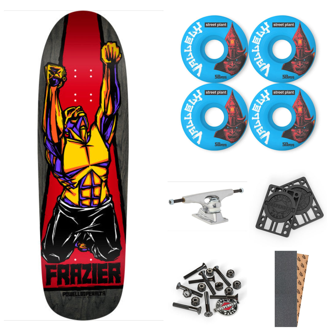 Powell Peralta Mike Fraizer Yellow Man 9.5" Green Stain Complete Skateboard