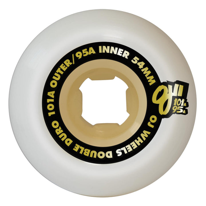 OJ Double Duro White Gum Chubbies 54mm 101a/95a Skateboard Wheels