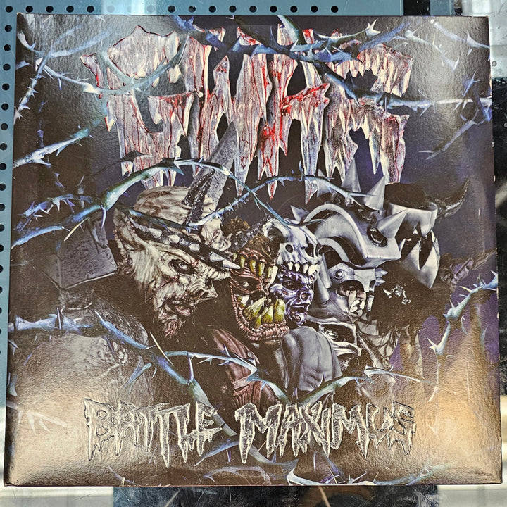 Gwar – Battle Maximus Crystal Blue w/Dark Blue Swirl Color 2x Vinyl LP Record **USED**