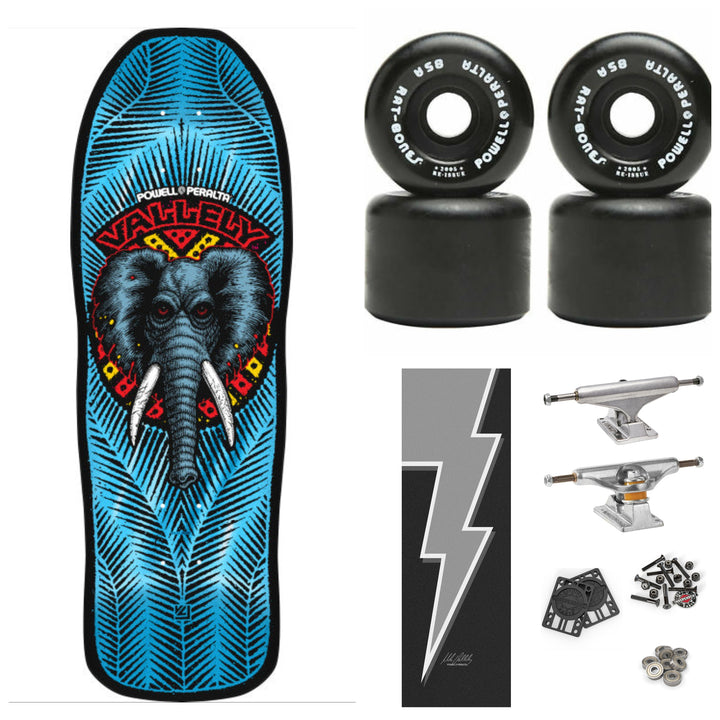 Powell Peralta Mike Vallely Elephant Blue Foil Complete Skateboard
