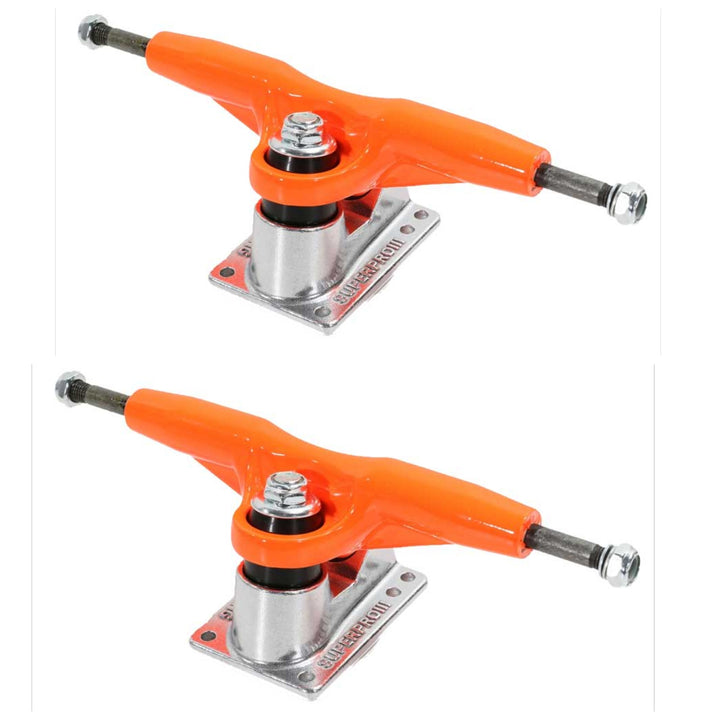 Gullwing Pro III Neon Orange / Silver 9" Skateboard Trucks