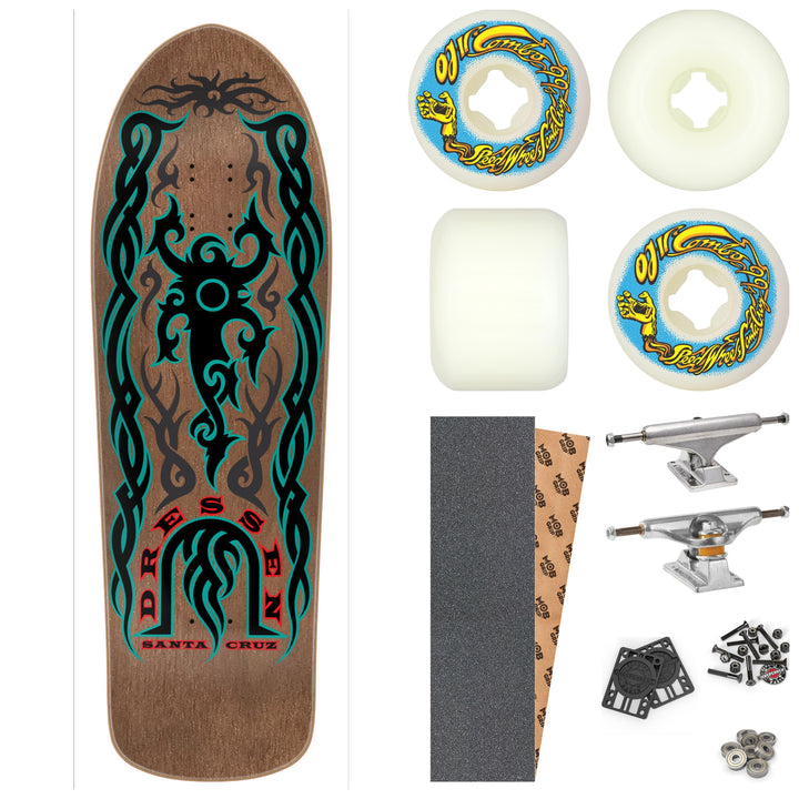 Santa Cruz Eric Dressen Tribal Brown Stain 9.69" Complete Skateboard
