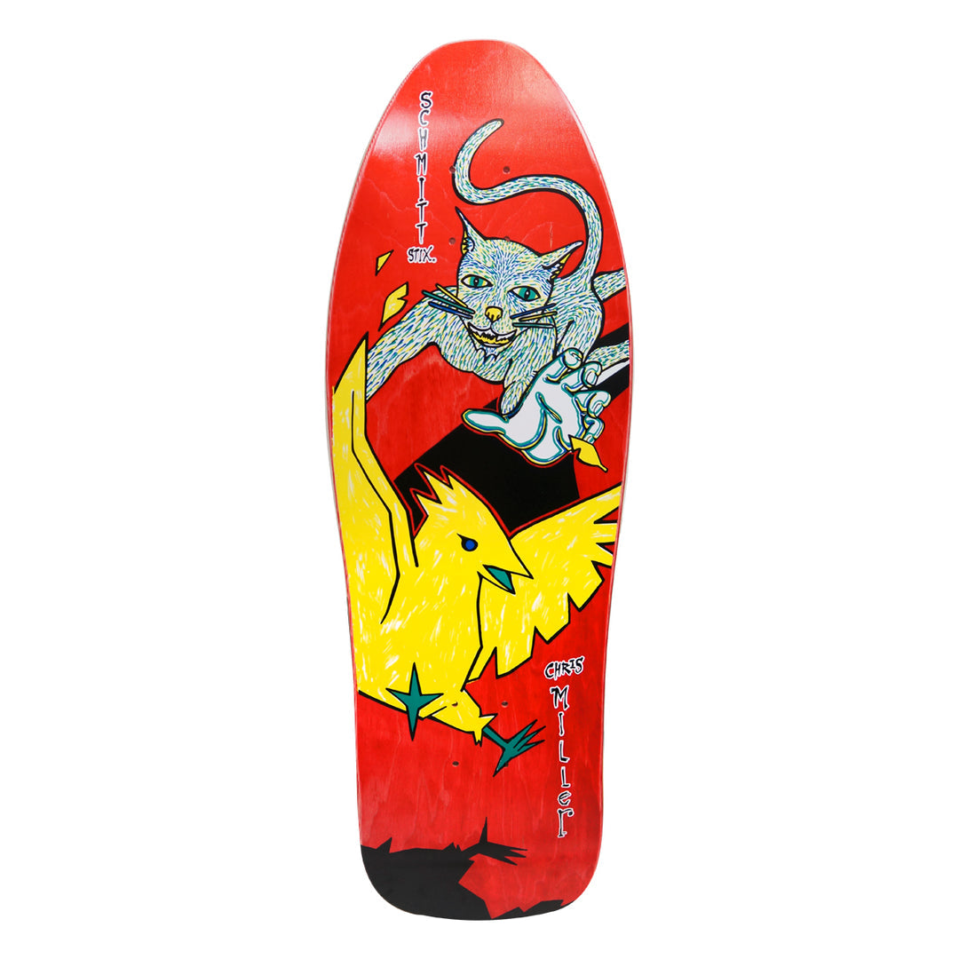 Schmitt Stix Chris Miller Cat Bird 9.5" Skateboard Deck
