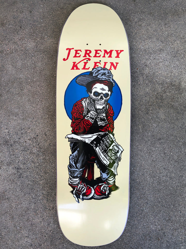 Jk Industries Jeremy Klein "black eye kid skull" 9.5" Skateboard Deck