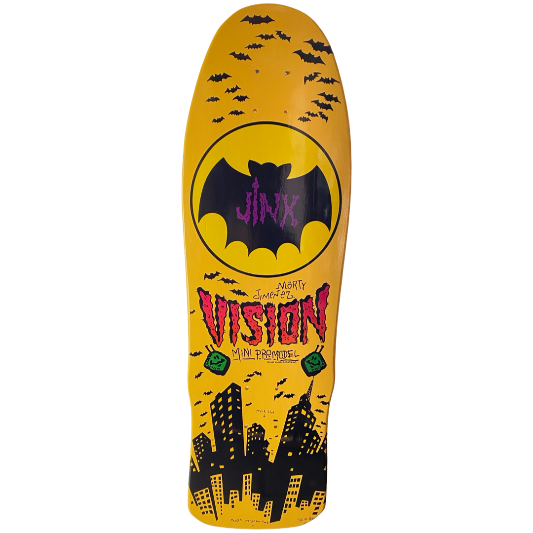 2000s VISION スケートボードデッキ バットデザインJinx Vision Jinx Mini 9.5