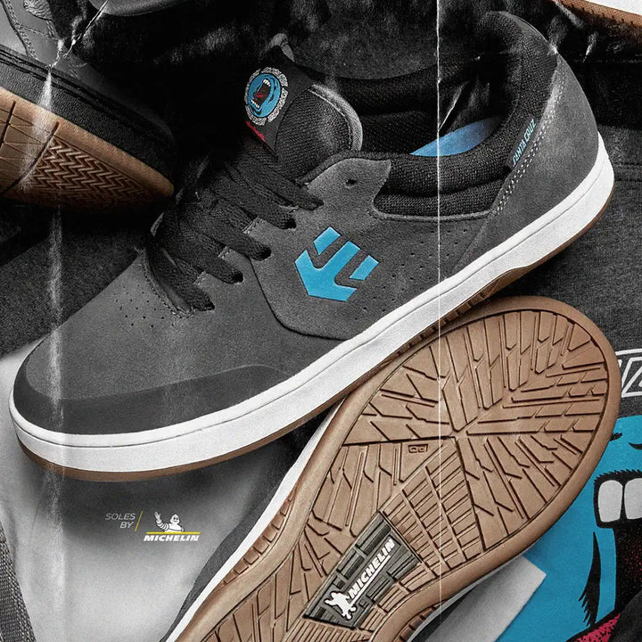 ETNIES x SANTA CRUZ MARANA MICHELIN DK GREY/BLACK SKATEBOARD SHOES