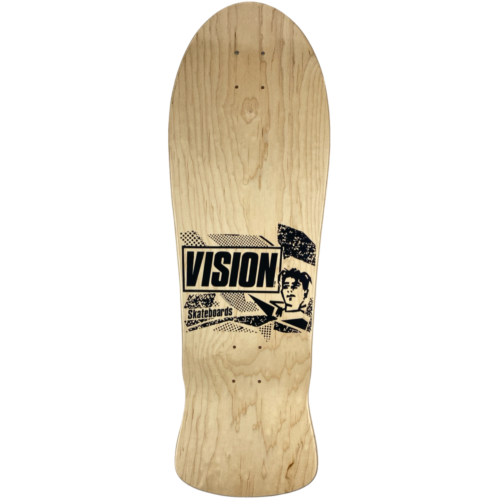 Vision Mark Gonzales Original MG LTD Leopard Foil skateboard deck detail view