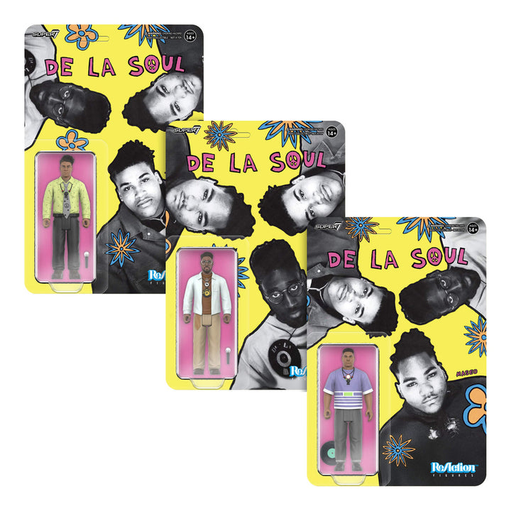 Super7 x De La Soul Vincent, Kelvin, and David (Me, Myself & I) 3 pk ReAction Figures