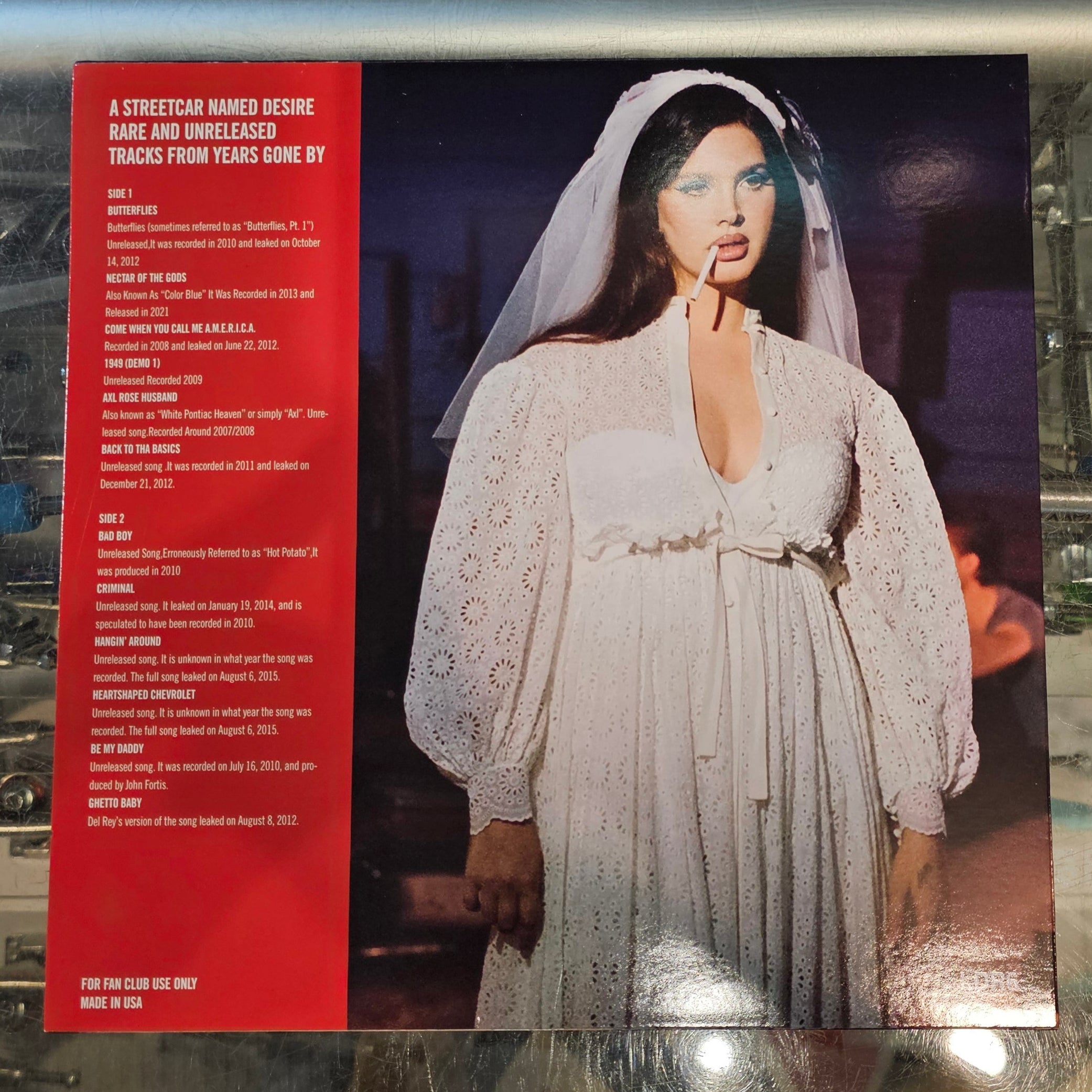 DEL REY, LANA - A STREET CAR NAME DESIRE (Color Vinyl) LP Record