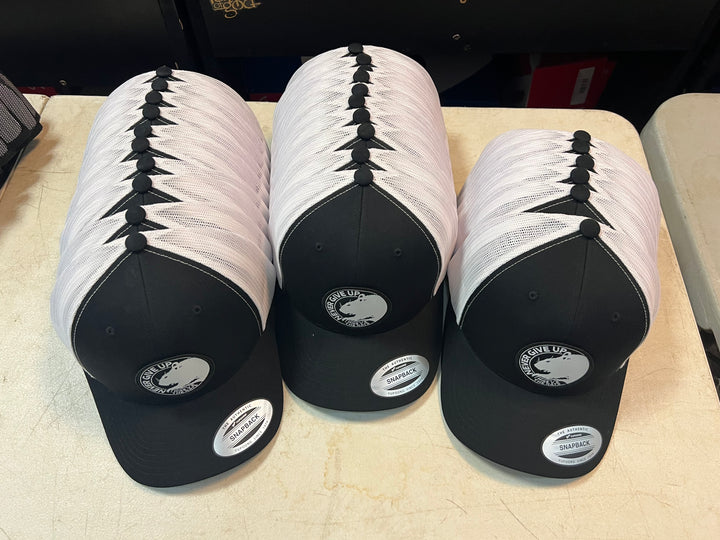Mike V & the Rats "Never Give UP" Black / White Trucker Hat Mike Vallely
