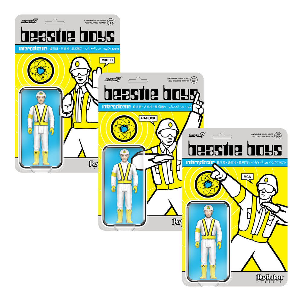 Super7 x Beastie Boys - Mike D, MCA, Ad-Rock [Intergalactic Crossing Guard] Figure Set of 3