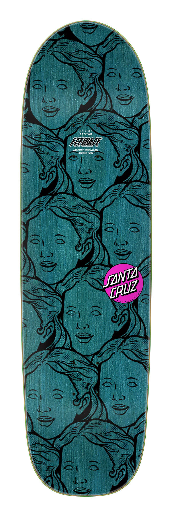Santa Cruz Possessed Head FeelBase Pro 8.5" Skateboard Deck