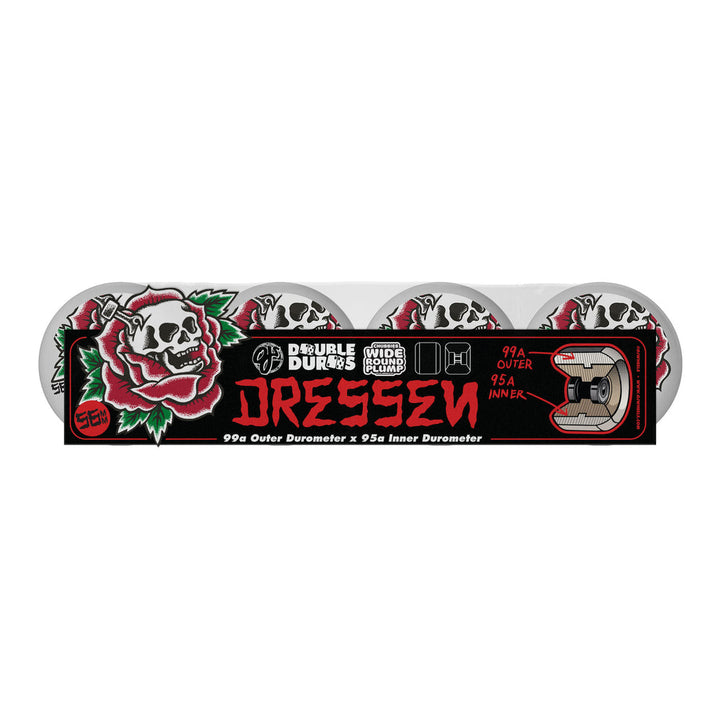 OJ Eric Dressen Rose Skull Double Duro Chubbies 56mm 99/95a Skateboard Wheels