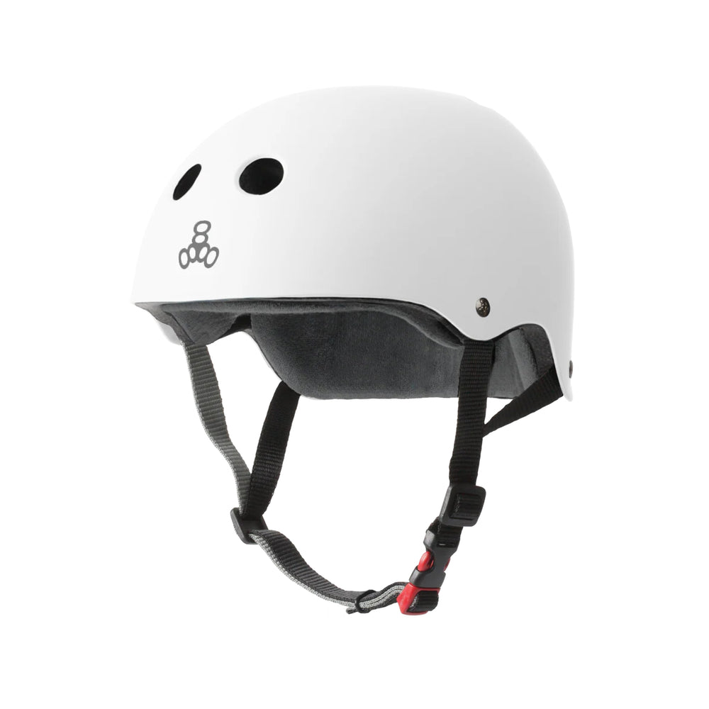 Triple Eight THE Certified Sweatsaver (White Matte) Skateboard Helmet