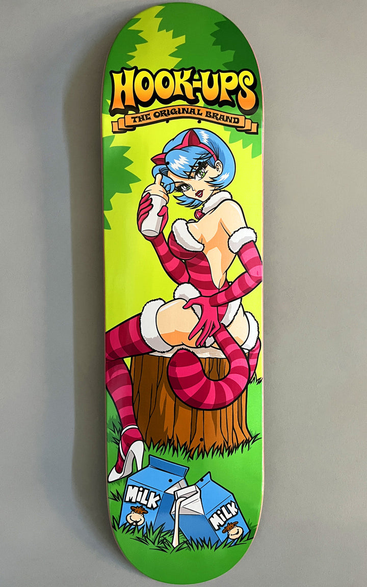 Hook Ups Cheshire Cat Girl in Wonderland 8.5" Skateboard Deck
