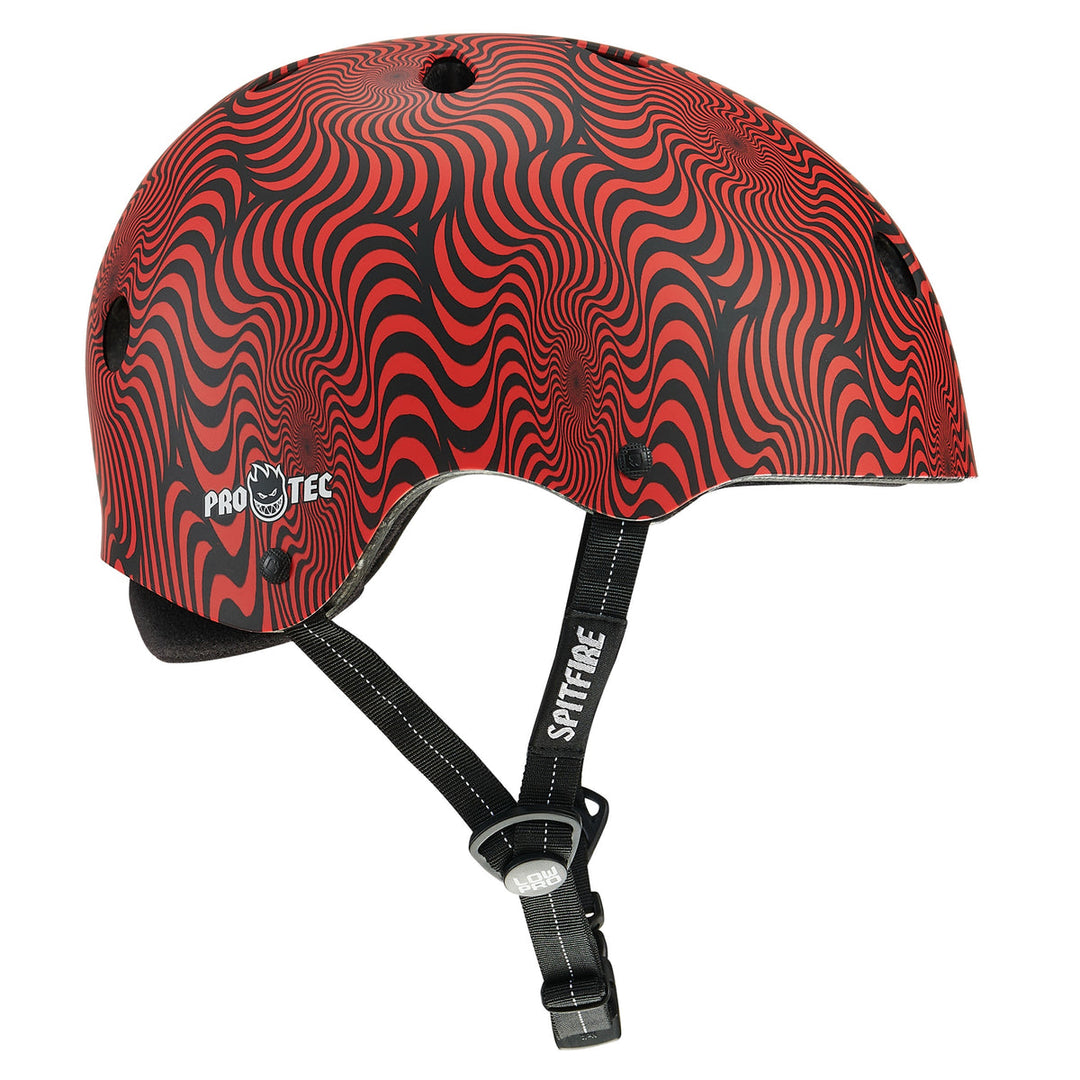 Pro-Tec x Spitfire LOW PRO (Red Swirl) Certified Helmet