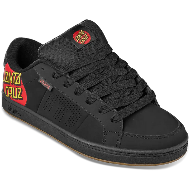 ETNIES x SANTA CRUZ KINGPIN BLACK SKATEBOARD SHOES