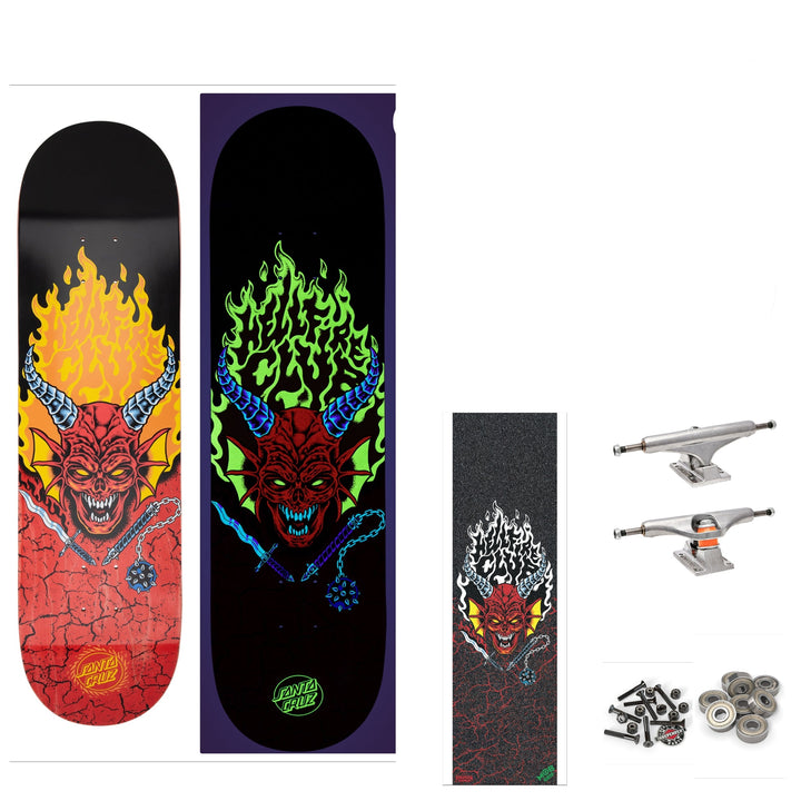 SANTA CRUZ x STRANGER THINGS HELLFIRE CLUB 8.25" COMPLETE SKATEBOARD
