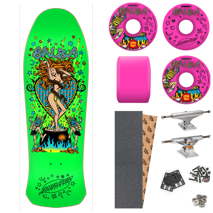 Santa Cruz Salba Witch Doctor Lime 10.4" Complete Skateboard