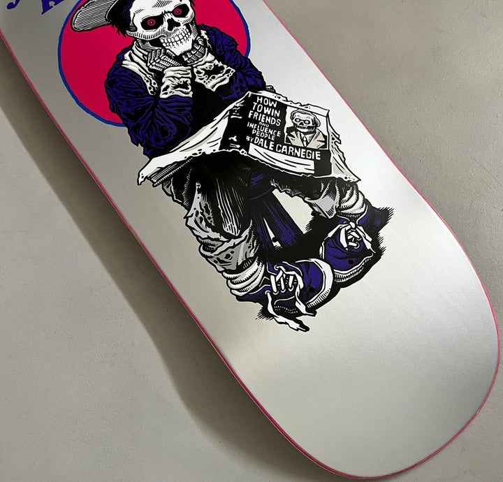 Jk Industries Jeremy Klein "black eye kid skull" Metallic Silver 9.5" Skateboard Deck
