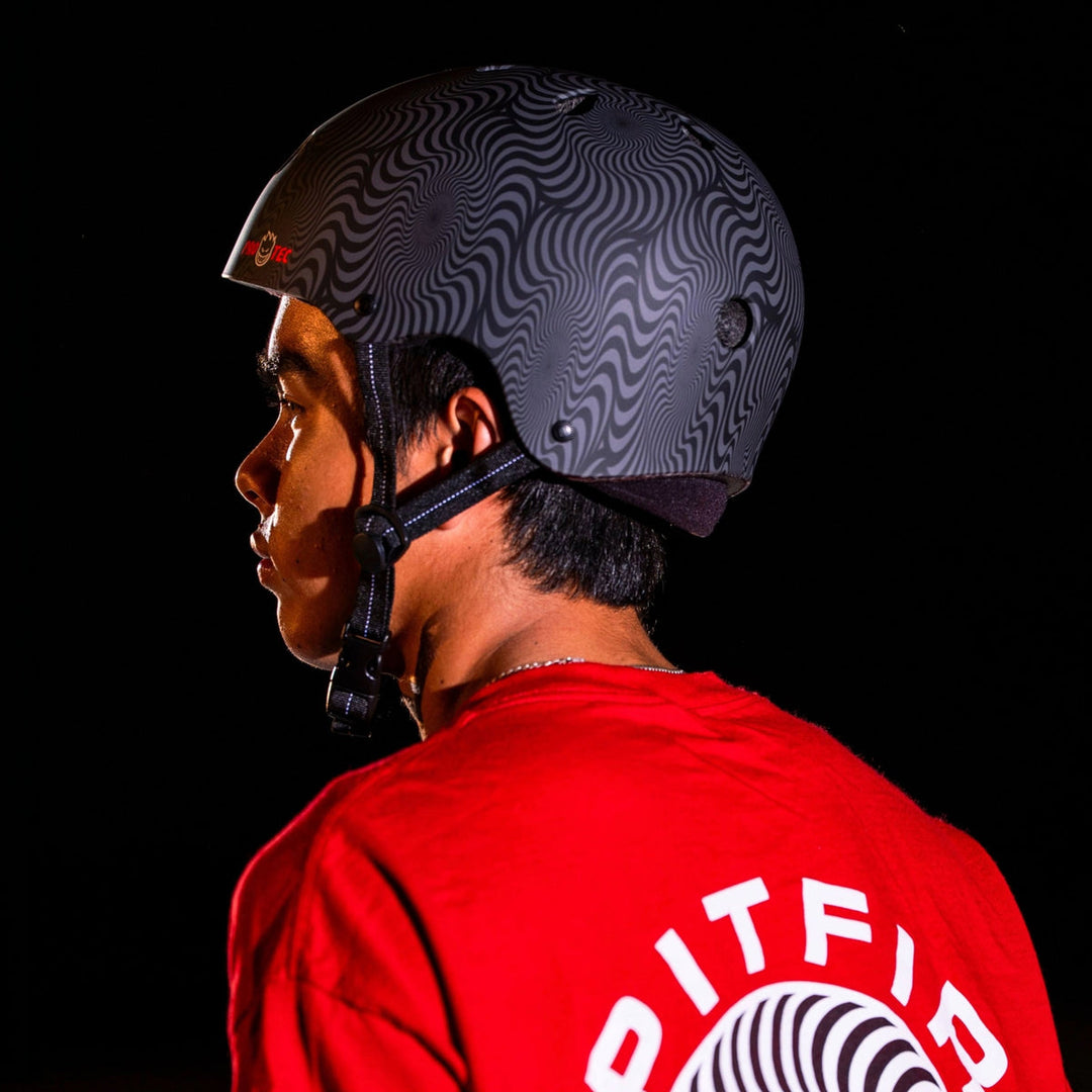 Pro-Tec x Spitfire LOW PRO (Black Swirl) Certified Helmet