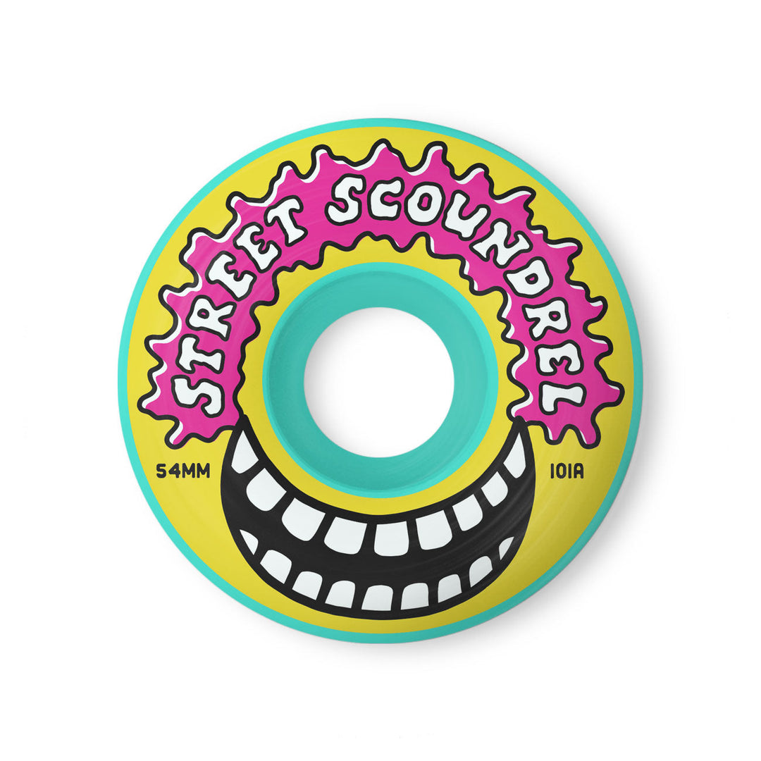 Street Plant 54mm wheel with 'Street Scoundrel' branding on a white background