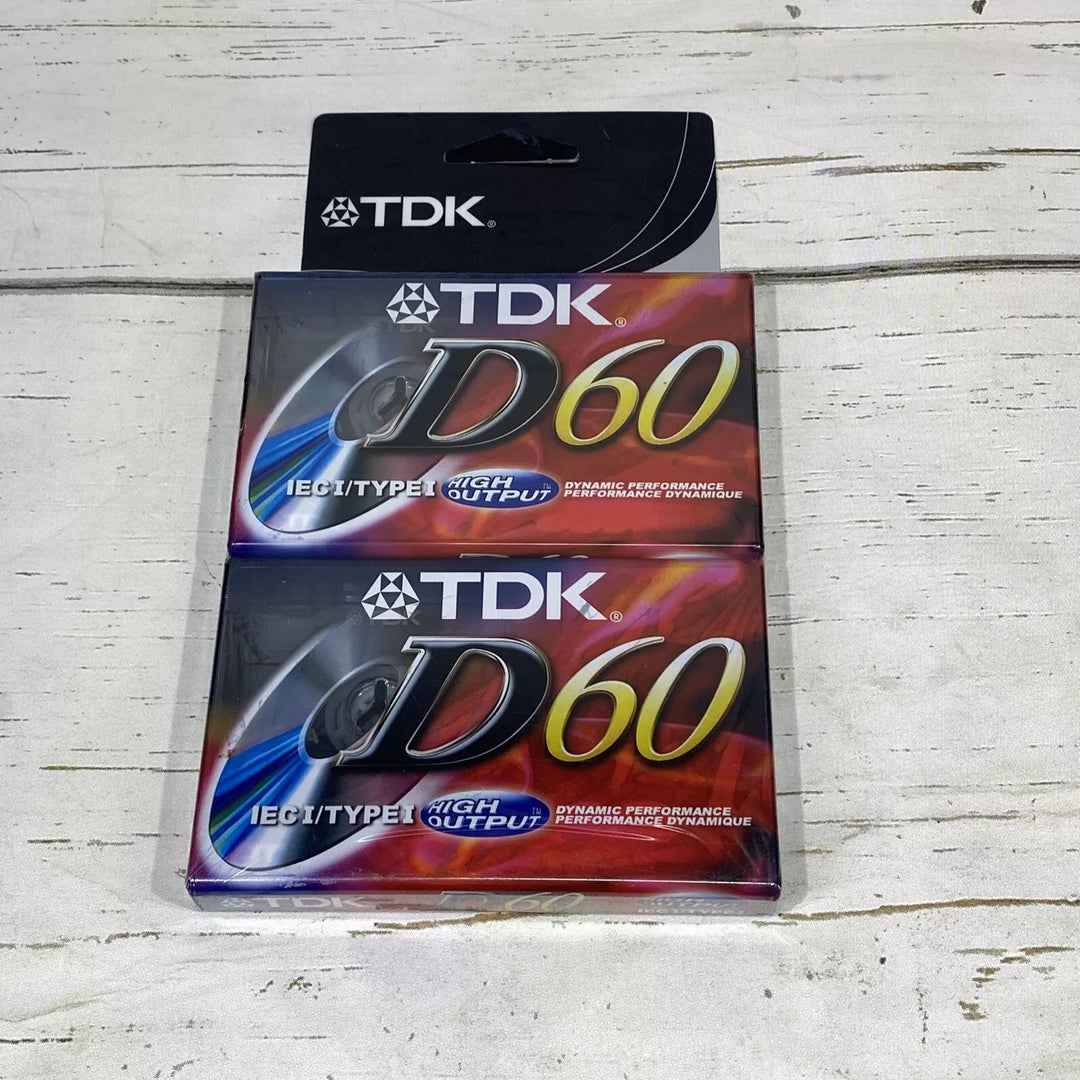TDK D60 (2) Pack Recordable Cassette Tape