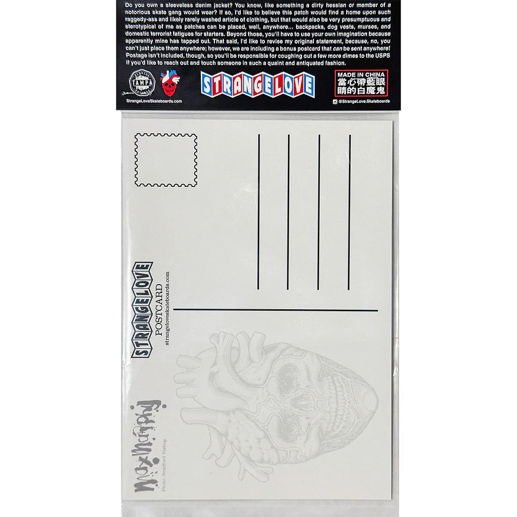 Strangelove Heart Skull Patch Pack