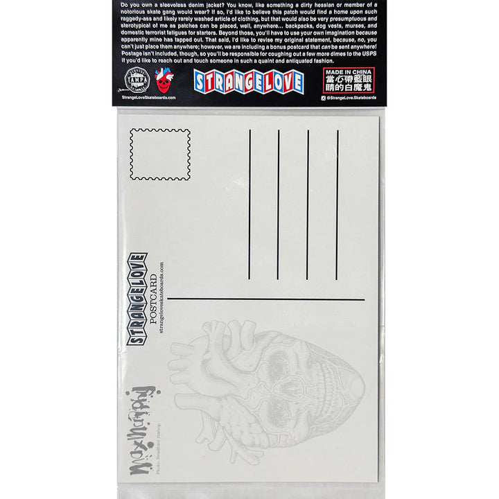 Strangelove Heart Skull Patch Pack